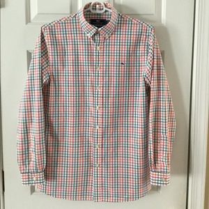 Vineyard Vines boy’s button down shirt.
